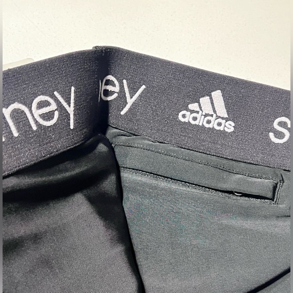 Adidas by Stella McCartney $95 Women's Run Long Leggings Black Zip Pants - Picture 5 of 16